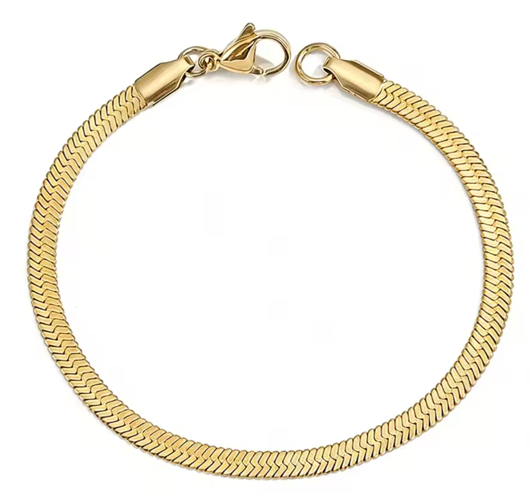 Gold VERA herringbone bracelet